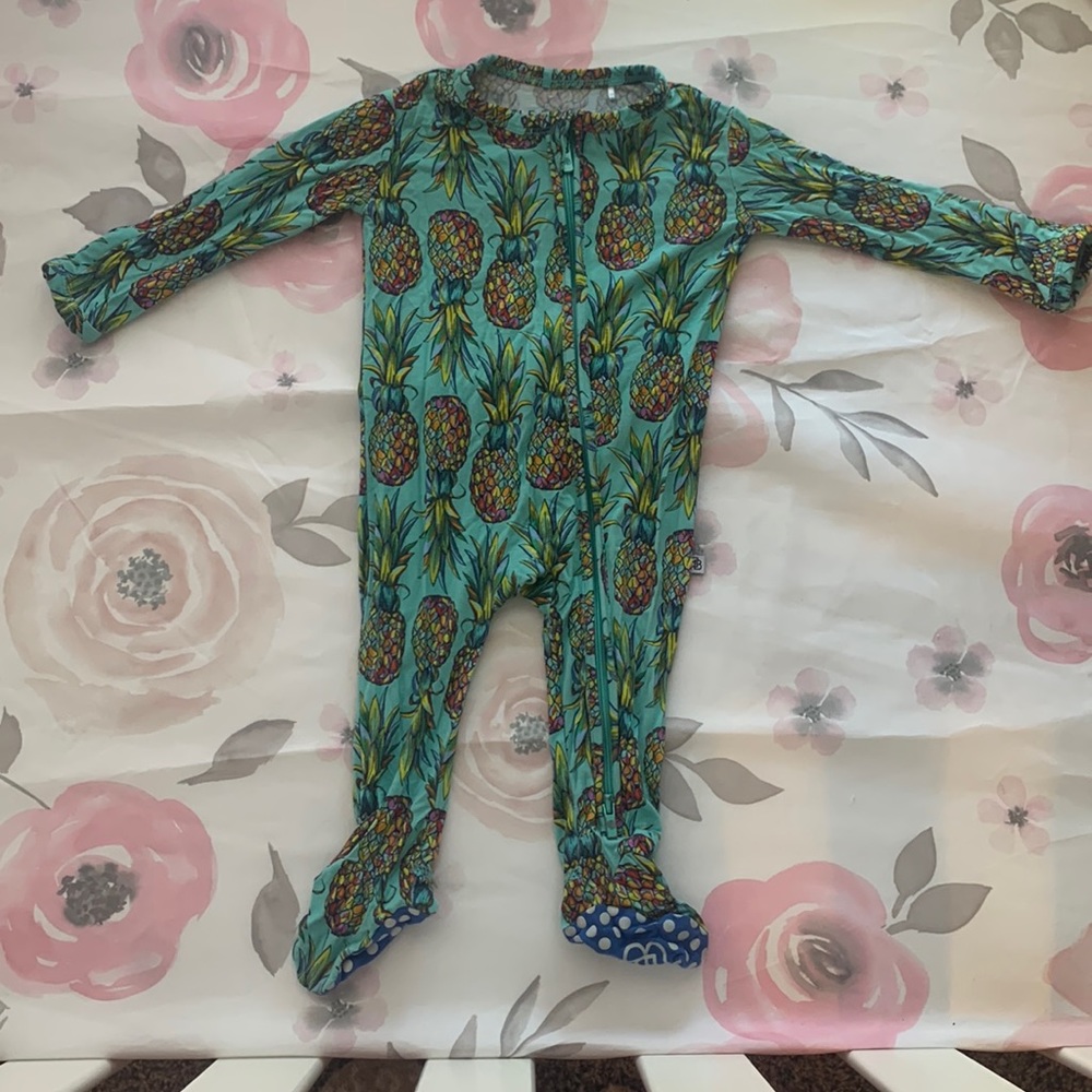 Little Bum Bums (now Bums and Roses) pineapple footie 3-6 months
